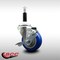 Service Caster 3.5'' SS Blue Poly Swivel 7/8'' Expanding Stem Caster with Brake SCC-SSEX20S3514-PPUB-BLUE-TLB-78 - alternate 3